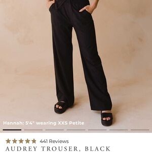 Albion Black Wide-Leg Trousers